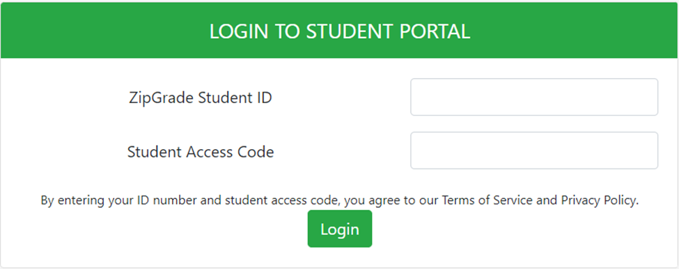 ZipGrade Student Portal Login